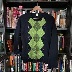 J.Crew cashmere blend argyle sweater